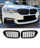 BMW 5 Series Pre LCI G30 Sedan G31 Wagon (GLOSS BLACK) M5 Style Grill Grille Replacement