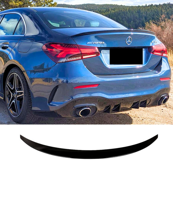 Mercedes Benz A-Class W177 V177 Sedan - A35 AMG Style Rear Boot Spoiler Lip