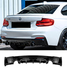 BMW 2 Series F22 Coupe F23 Convertible M Sport - Rear Bumper Diffuser (Dual Single Exhaust)