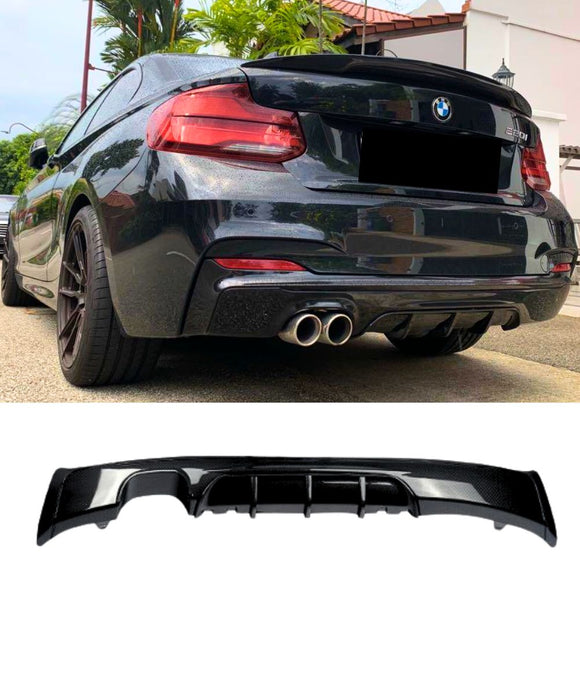 BMW 2 Series F22 Coupe F23 Convertible M Sport - Rear Bumper Diffuser (Dual Left Exhaust)