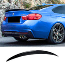 BMW 4 Series F32 Coupe 2 Door (GLOSS BLACK) - P Style Rear Boot Spoiler Lip