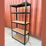 Gloss Black Garage Shelving 5 Tier 1800 (H) x 900 (L) x 400 (D) - ELITE GARAGE