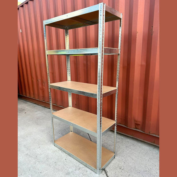 Galvanized Chrome Garage Shelving 5 Tier 1800 (H) x 900 (L) x 400 (D) - ELITE GARAGE