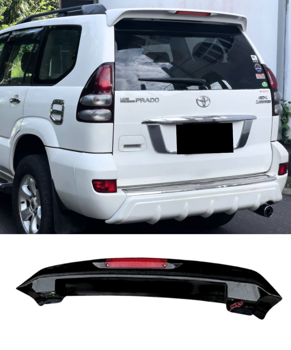 Toyota LandCruiser Prado 120 Series Rear Roof Spoiler Wing with LED ...