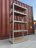 Galvanized Chrome Garage Shelving 5 Tier 1800 (H) x 900 (L) x 400 (D) - ELITE GARAGE
