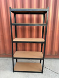 Gloss Black Garage Shelving 5 Tier 1800 (H) x 900 (L) x 400 (D) - ELITE GARAGE