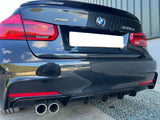 BMW 3 Series F30 M Sport - Rear Bumper Diffuser Lip (Dual Twin Left Exhaust) - ELITE GARAGE