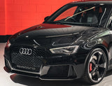 Audi Pre-Facelift A3 S3 8V (2013-2016) Gloss Black RS3 Style Front Bumper Grill Grille Replacement