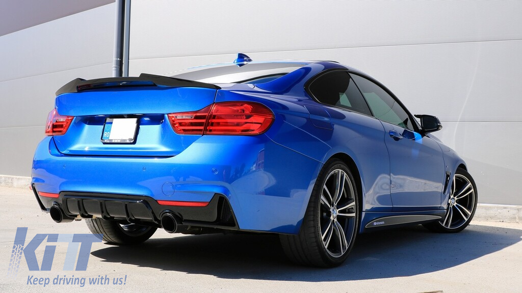 BMW 4 Series F32 435i 440i - M Performance Rear Diffuser Lip (Dual ...