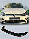 Volkswagen MK7.5 Golf 7.5 R (Gloss Black & Matte) Front Bumper Lip Spoiler (17-20)