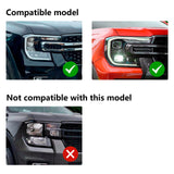 Ford Ranger Next-Gen T6 (22-23) - Headlight Covers Frame Trims - ELITE GARAGE