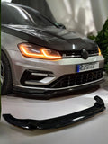 Volkswagen MK7.5 Golf 7.5 R (Gloss Black & Matte) Front Bumper Lip Spoiler (17-20)