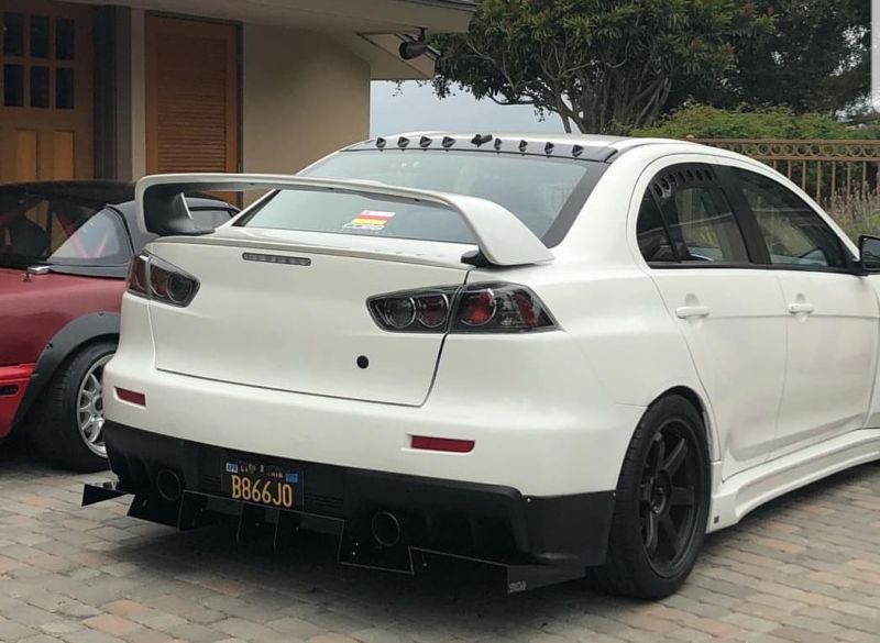 Lancer Evolution Rear Mitsubishi Lancer CJ ES - Rear Trunk Spoiler EVO X Style (08-17)– ELITE ...