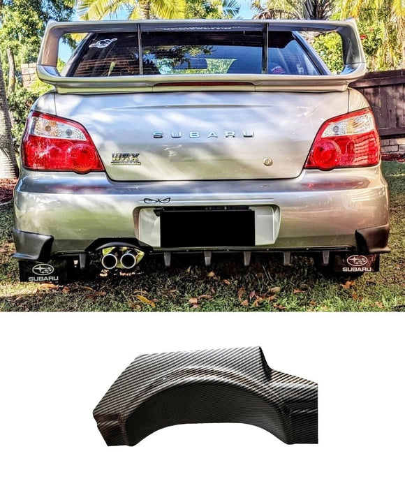 Subaru Impreza WRX STI - Rear Bumper Exhaust Cover (Carbon Style) (03-07) - ELITE GARAGE