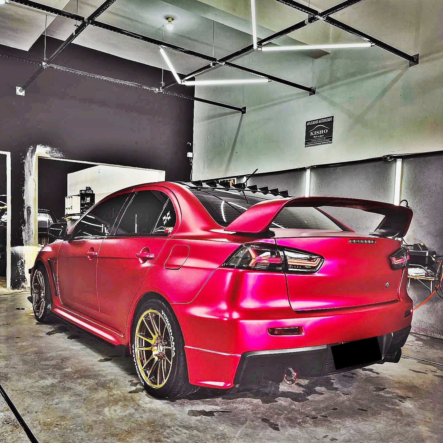 08-16 Mitsubishi Lancer 4DR Trunk Spoiler Painted Coat D06 OCTANE 08-16 Mitsubishi Lancer 4DR Trunk Spoiler Painted Coat D06 OCTANE